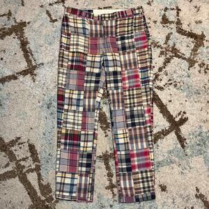 Vintage Polo Ralph Lauren Plaid Patchwork Madras Golf Pants 34x30